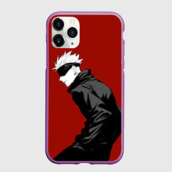 Чехол iPhone 11 Pro матовый Годжо Магическая Битва арт02