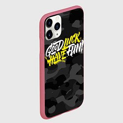 Чехол iPhone 11 Pro матовый GLHF ГЛХФ Камуфляж, цвет: 3D-малиновый — фото 2
