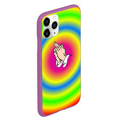 Чехол iPhone 11 Pro матовый Bright print, цвет: 3D-фиолетовый — фото 2