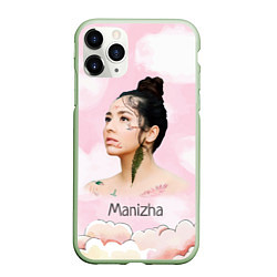 Чехол iPhone 11 Pro матовый Манижа Manizha, цвет: 3D-салатовый