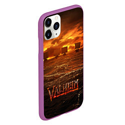 Чехол iPhone 11 Pro матовый Valheim Корабли, цвет: 3D-фиолетовый — фото 2