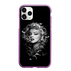 Чехол iPhone 11 Pro матовый МЭРИЛИН, цвет: 3D-фиолетовый