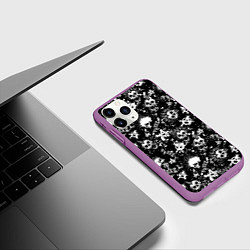 Чехол iPhone 11 Pro матовый Панк, цвет: 3D-фиолетовый — фото 2