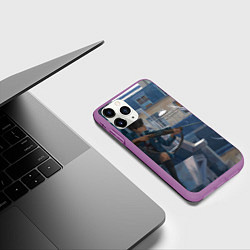 Чехол iPhone 11 Pro матовый Пятый снайпер, цвет: 3D-фиолетовый — фото 2