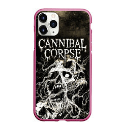 Чехол iPhone 11 Pro матовый Cannibal Corpse, цвет: 3D-малиновый