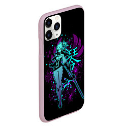 Чехол iPhone 11 Pro матовый GENSHIN IMPACT, ДЖИНН, цвет: 3D-розовый — фото 2