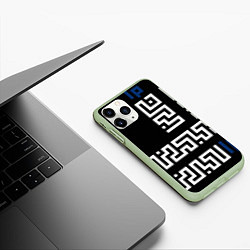 Чехол iPhone 11 Pro матовый Геометрический Минимализм, цвет: 3D-салатовый — фото 2