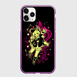Чехол iPhone 11 Pro матовый GENSHIN IMPACT, КЛИ, цвет: 3D-фиолетовый