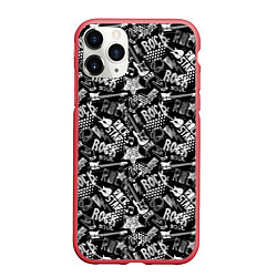 Чехол iPhone 11 Pro матовый Rock Star, цвет: 3D-красный