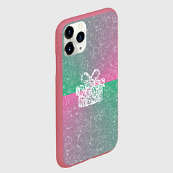 Чехол iPhone 11 Pro матовый Подарок АПВ 156ЗР, цвет: 3D-малиновый — фото 2
