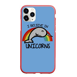 Чехол iPhone 11 Pro матовый Unicorns