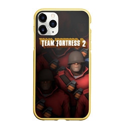 Чехол iPhone 11 Pro матовый Team Fortress, цвет: 3D-желтый