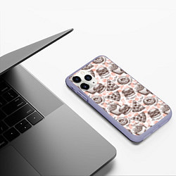 Чехол iPhone 11 Pro матовый Фастфуд Fast food, цвет: 3D-светло-сиреневый — фото 2