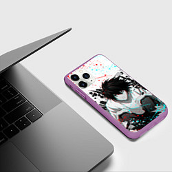 Чехол iPhone 11 Pro матовый DEATH NOTE ТЕТРАДЬ СМЕРТИ, цвет: 3D-фиолетовый — фото 2