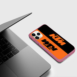 Чехол iPhone 11 Pro матовый KTM КТМ Z, цвет: 3D-малиновый — фото 2