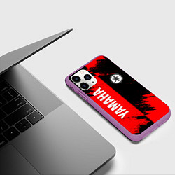 Чехол iPhone 11 Pro матовый YAMAHA ЯМАХА, цвет: 3D-фиолетовый — фото 2