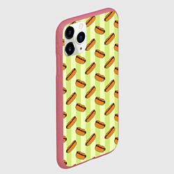 Чехол iPhone 11 Pro матовый Хотдог, цвет: 3D-малиновый — фото 2