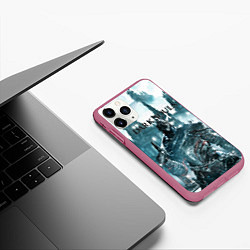 Чехол iPhone 11 Pro матовый Dark Souls, цвет: 3D-малиновый — фото 2
