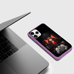 Чехол iPhone 11 Pro матовый DEATH NOTE ТЕТРАДЬ СМЕРТИ, цвет: 3D-фиолетовый — фото 2