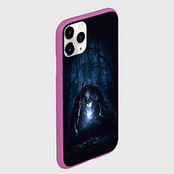Чехол iPhone 11 Pro матовый Странник в лесу, цвет: 3D-фиолетовый — фото 2