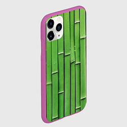 Чехол iPhone 11 Pro матовый Бамбук, цвет: 3D-фиолетовый — фото 2