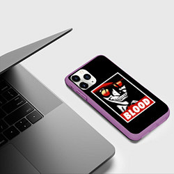 Чехол iPhone 11 Pro матовый Hellsing, цвет: 3D-фиолетовый — фото 2