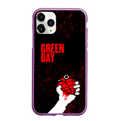 Чехол iPhone 11 Pro матовый Green day, цвет: 3D-фиолетовый