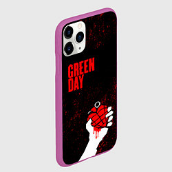 Чехол iPhone 11 Pro матовый Green day, цвет: 3D-фиолетовый — фото 2