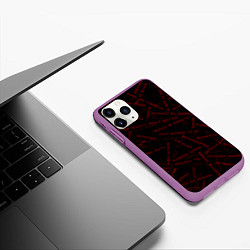 Чехол iPhone 11 Pro матовый Cannibal Corpse Songs Труп Каннибала Песни Z, цвет: 3D-фиолетовый — фото 2