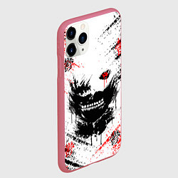 Чехол iPhone 11 Pro матовый ТОКИЙСКИЙ ГУЛЬ КЕН КАНЕКИ, цвет: 3D-малиновый — фото 2