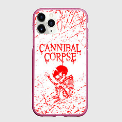 Чехол iPhone 11 Pro матовый Cannibal corpse, цвет: 3D-малиновый