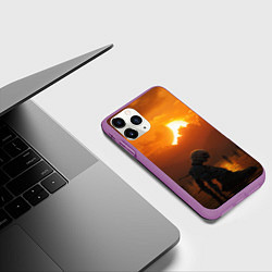 Чехол iPhone 11 Pro матовый BERSERK БЕРСЕРК, цвет: 3D-фиолетовый — фото 2