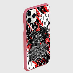 Чехол iPhone 11 Pro матовый БОГ ОДИН, цвет: 3D-малиновый — фото 2