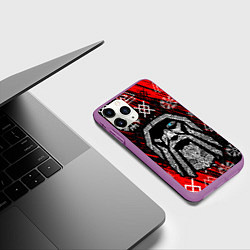 Чехол iPhone 11 Pro матовый БОГ ОДИН СИВОЛИКА, цвет: 3D-фиолетовый — фото 2