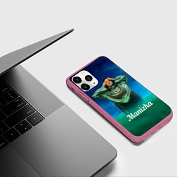Чехол iPhone 11 Pro матовый Манижа Manizha, цвет: 3D-малиновый — фото 2