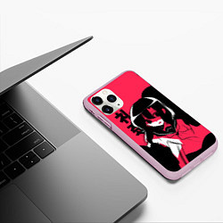 Чехол iPhone 11 Pro матовый Rena Black Pink, цвет: 3D-розовый — фото 2