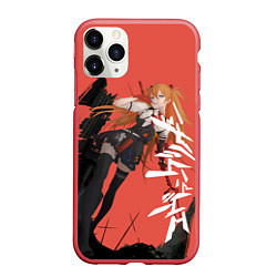 Чехол iPhone 11 Pro матовый Evangelion Asuka Langley, цвет: 3D-красный