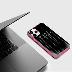 Чехол iPhone 11 Pro матовый DEAD INSIDE DEATH STRANDING, цвет: 3D-малиновый — фото 2