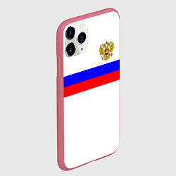 Чехол iPhone 11 Pro матовый СБОРНАЯ РОССИИ 2021, цвет: 3D-малиновый — фото 2