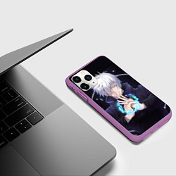 Чехол iPhone 11 Pro матовый ГОДЖО САТОРУ GOJO SATORU, цвет: 3D-фиолетовый — фото 2