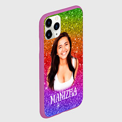 Чехол iPhone 11 Pro матовый Manizha Радужные блестки, цвет: 3D-фиолетовый — фото 2