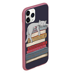 Чехол iPhone 11 Pro матовый Relax Cat, цвет: 3D-малиновый — фото 2