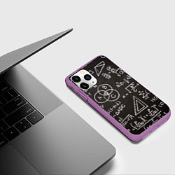 Чехол iPhone 11 Pro матовый Математические уравнения, цвет: 3D-фиолетовый — фото 2