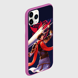 Чехол iPhone 11 Pro матовый The Kings Avatar Ye Xiu, цвет: 3D-фиолетовый — фото 2