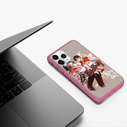 Чехол iPhone 11 Pro матовый Аватар короля Е Сю, цвет: 3D-малиновый — фото 2