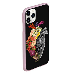 Чехол iPhone 11 Pro матовый Natural Heart Dual, цвет: 3D-розовый — фото 2