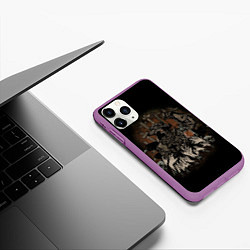 Чехол iPhone 11 Pro матовый Doctor Plague Black Death, цвет: 3D-фиолетовый — фото 2