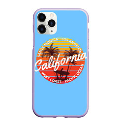 Чехол iPhone 11 Pro матовый Калифорния, цвет: 3D-светло-сиреневый