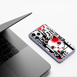 Чехол iPhone 11 Pro матовый МАСКА ТАНДЖИРО КАМАДО, цвет: 3D-светло-сиреневый — фото 2