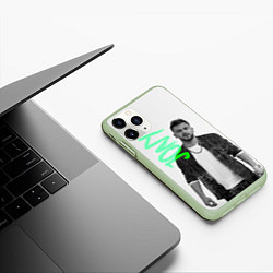 Чехол iPhone 11 Pro матовый Jony music, цвет: 3D-салатовый — фото 2